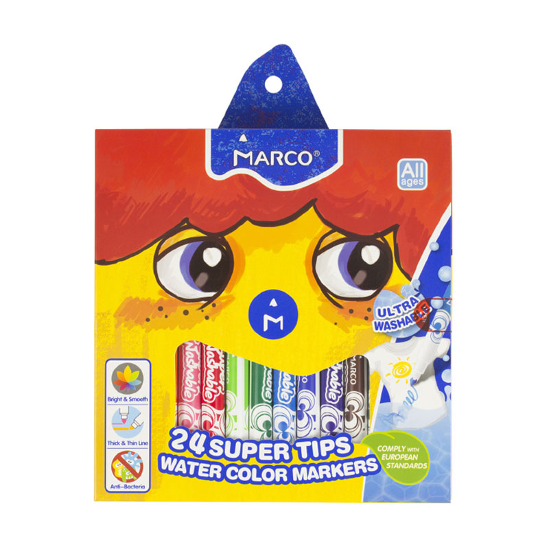 Набір водяних фломастерів Marco Ultra Washable, 24 кольори (1630-24CB)